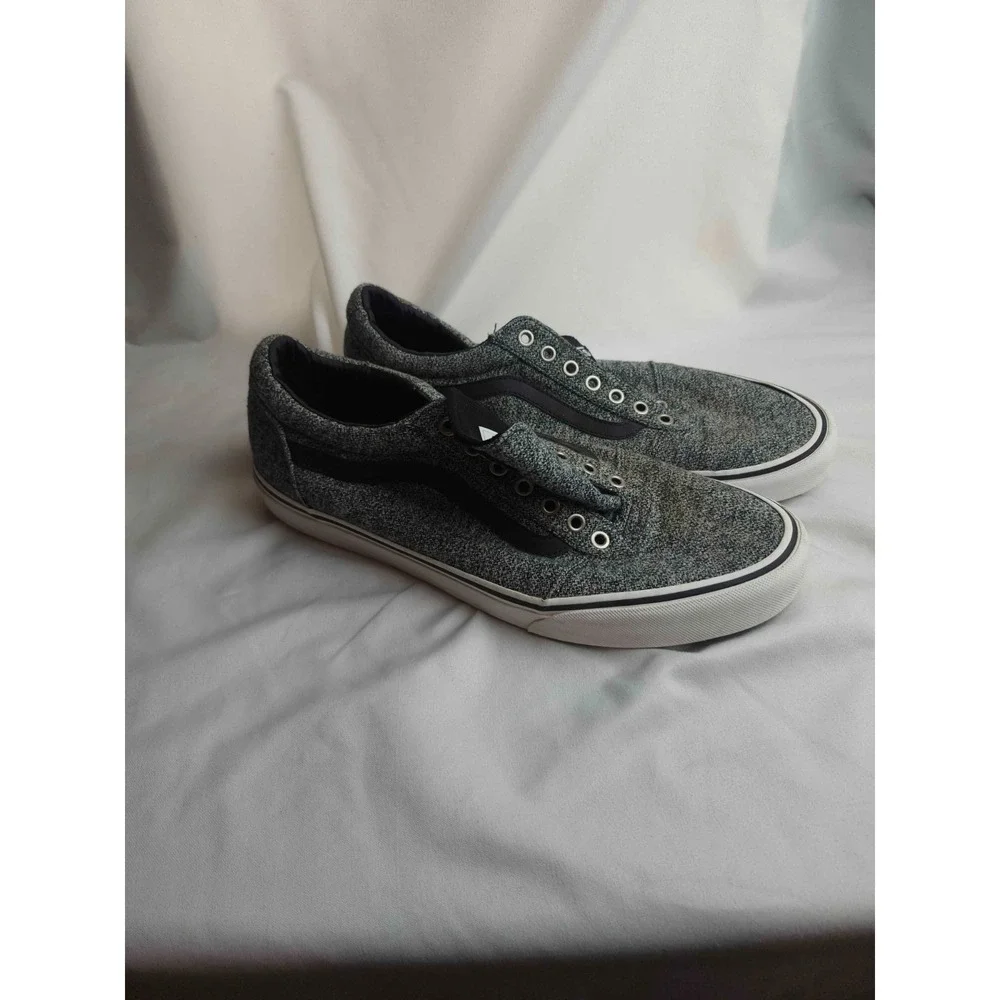 Vans Ward Low Top Sneakers Skate Shoes Mens Size 12 Gray Tweed Canvas Outdoor